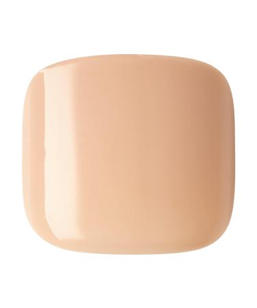 imPRESS Color Press-On Pedicure Fake Toenails Kit - Sweet Love Style, Dark Tan Square Shaped Nails with Prep Pad, Mini Nail File, Cuticle Stick - 24 Fake Nails - Buy Online on SooperMarket.com
