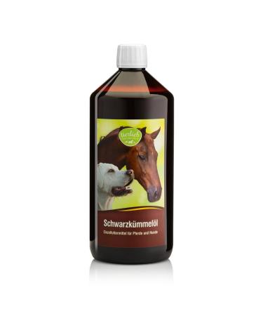 Tierlieb Sanct Bernhard Schwarzk mmel l for horses and dogs with valuable oil made of real black cumin (Nigella sativa) content 1 liter