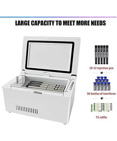 Insulin Refrigerated Box Portable Medicine Cooler Refrigerator Built-Battery Travel Car Refrigerator for Travel Home Constant Temperature Reefer Rechargeable (Color : 3batteries) - Buy Online on SooperMarket.com