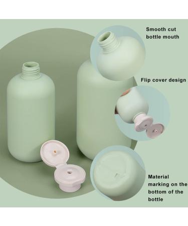 Pack of 4 Refillable Squeeze Bottles with Flip Cap - Travel-Friendly 200ml Plastic Containers for Creams Lotions Shampoo & Conditioner - Buy Online on SooperMarket.com