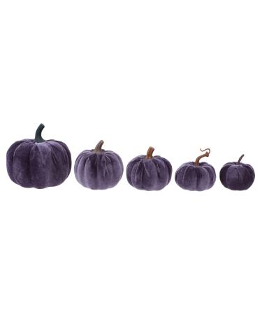 HOMSFOU 10 Pcs Flannel Foam Pumpkin Artificial Pumpkins Bulk Thanksgiving Decor Craft Pumpkins Pumpkin Artificial Faux Pumpkin Decor Fall Decorations Home Party Photo Prop Set Halloween Greyx2pcs 14X12.5X12.5CMx2pcs