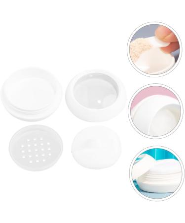 FOMIYES 1 Set Box Loose Powder Box Empty Loose Powder Container Cosmetic Powder Puff Face Powder Cushion Loose Powder Container with Powder Puff Travel Abs Makeup Pad White Portable 6.2x6.2cm White - Buy Online on SooperMarket.com