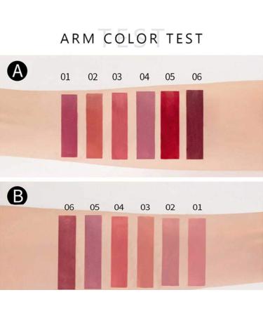 6 Colors Matte Lipstick Set for Women | Long-Lasting & Waterproof Lip Gloss | Non-Stick Cup | Lip Makeup Gift Set - Color A - Buy Online on SooperMarket.com