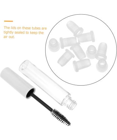 Angoily 10pcs Eyelash Tube Eyelash Growth Tubes oil Empty Tube Clear Eyelash Mascara Plastic White - Buy Online on SooperMarket.com