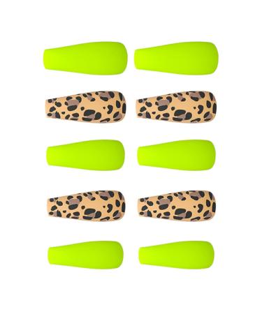 Dajidafu 1 Set French Tip Press on Nails Frosted Long Matte Fingernails Fashion Decals Wraps Full Cover Ballerina Salon