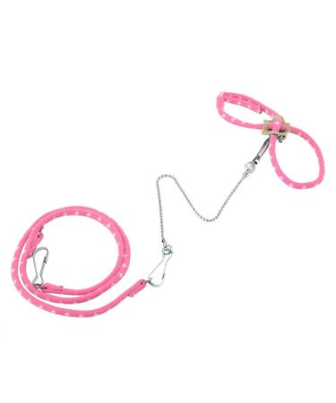 Adjustable Hamster Harness and Leash Colorful Chest Strap Tether for Outdoor Travel Pink Harnesses Collars & Leashes