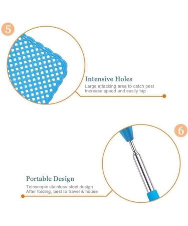 Fly Swatters Telescopic Extendable Fly Swatter Prevent Retractable Mosquito Swatter Supplies Pest V3H4 Tool Garden Trap Flies - Buy Online on SooperMarket.com