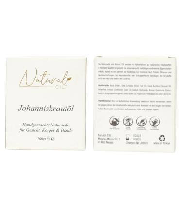 Natural St. John's Wort Soap - 100% Handmade & Certified - All Skin Types - Natural Shower Gel - Johanniskraut Oil - 100g Pack - Buy Online on SooperMarket.com