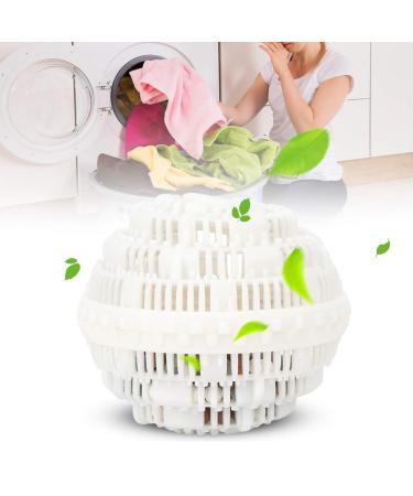 Laundry Ball Ball for Washing Machine - Reusable EcO Friendly - Removes Stains and Prevents Allergies - White (White)