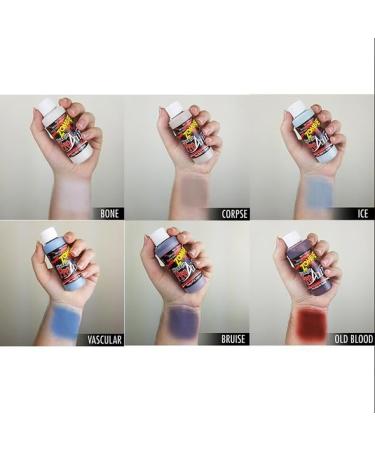 ProAiir Face and Body Painting Makeup - 6 Zombie Colors | 1 oz (30ml) - Premium Quality for Halloween & Special Effects - Buy Online on SooperMarket.com