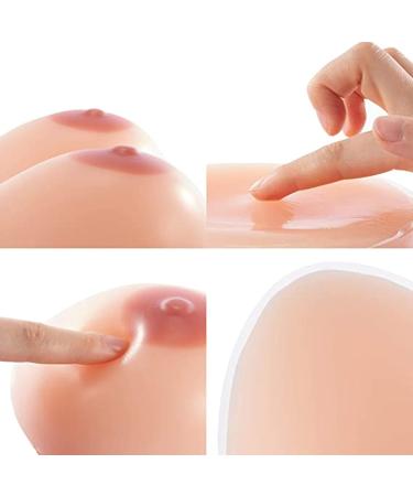 Self-Adhesive Silicone Breast Shapes - Lifelike Mastectomy Prosthesis for Transgender & Cosplay | D Cup (1000g/Pair) - International Shipping Available - Buy Online on SooperMarket.com