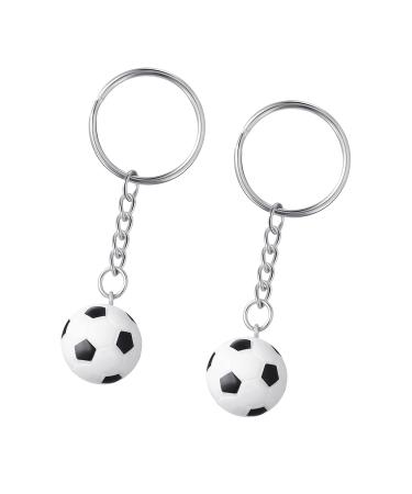 2 pieces football keychain soccer key chains soccer sports ball favors gifts souvenirs for football fans football team pocket fillers for adults and children party lectures