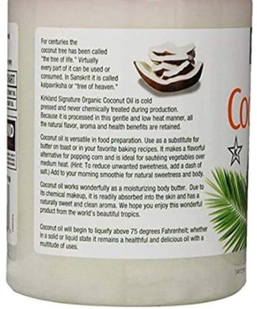 Kirkland Signature Organic Virgin Coconut Oil 2.28Kg - Pack of 1 | COST1033070 - Buy Online on SooperMarket.com