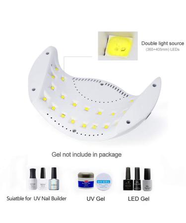 Professional 40W Gel UV LED Nail Lamp Dryer | 3 Timers for Gel Nail Polish | Nail Art Tools in White - Buy Online on SooperMarket.com