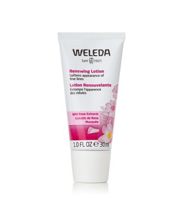 Weleda Renewing Face Lotion  1 Fluid Ounce  Plant Rich Moisturizer with Wild Rose  Jojoba and Peach Kernel Oils