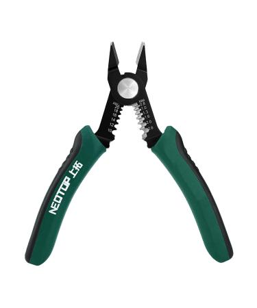 Jetisva Precision Wire Strippers Electrical Side Wire Cutters Heavy Duty Small Cable Cutters Flush Cutting Pliers Cable Snips with Anti-Slip Handle and Spring for 10-20 AWG Stranded Copper Craft