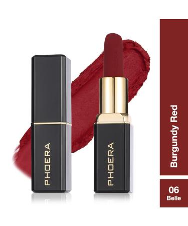 Phoera Non Transfer Lipstick (06 Belle) - Waterproof, Smudge-Proof & Long-Lasting - Buy Online on SooperMarket.com