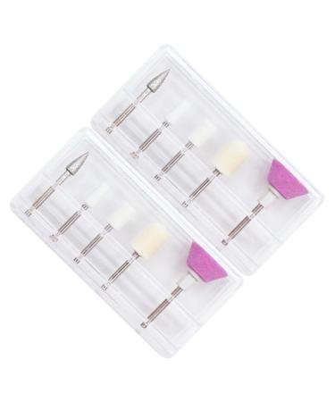 minkissy Drill nail Salon bits nail Buffing Bits Cuticle Nail drill nail bit replacement nail grinding Nail Cleaner bits nails drill bits grinding for nail manicure polishing Nails 8X4cm Assorted Color