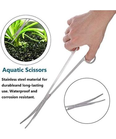 miuse Aquarium Scissor Tweezers Spatula Tool - 4 in 1 Stainless Steel Aquatic Plants Aquascaping Tools Set for Fish Starter Kits & Aquariums Tank - Buy Online on SooperMarket.com