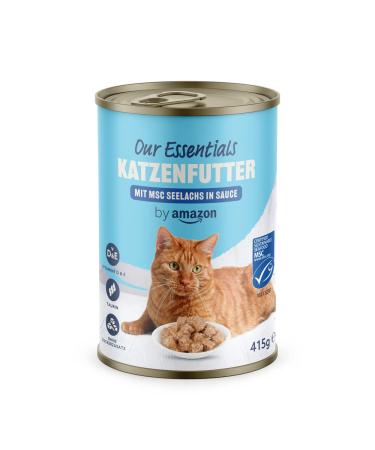 by Amazon Wet Cat Food Bites Pollock in Sauce 415g 1-Pack Pollock in Sauce 415 g (1-Pack)