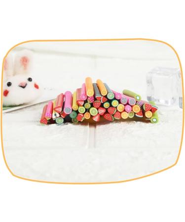 Pack Of 50 Cute Nail Art Canes Sticks Manicure Canes 3D Fruit Pattern Slices Perfect For Diy Crafts Cellphone Decoration Nail Art Decoration(Fruit) - Buy Online on SooperMarket.com