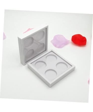 FOYTOKI 2pcs 4 Eyeshadow Palette Empty Eyeshadow Case Empty Lipstick Aluminum Tin Jars Eyeshadow Pan White - Buy Online on SooperMarket.com