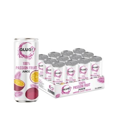 GLUG! 100% Passion Fruit Juice Healthy Juice Drink With No Added Sugar (12X320ML)