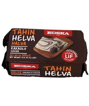 Koska Tahini Helva / Halva with Cocoa Turkish Cocoa Halva 1 Package of 500g (17.6oz 1.1lbs) Kakaolu Helva - Buy Online on SooperMarket.com