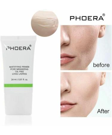 PHOERA Primer Matte Finish Face Makeup Pore filler Primer Foundation Base Oil Control Full Coverage Make Up Base Concealer Long Lasting Flawless Pores Minimiser Liquid Moisturizing (24ml.) 24 ml (Pack of 1) - Buy Online on SooperMarket.com