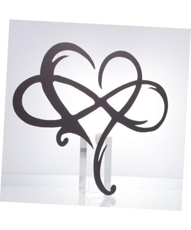 Cabilock 1pc Iron Pendant Home Pendant Heart Shaped Pendant Hanging Heart Wall Decor Decoration Love Black 40x35cm - Buy Online on SooperMarket.com