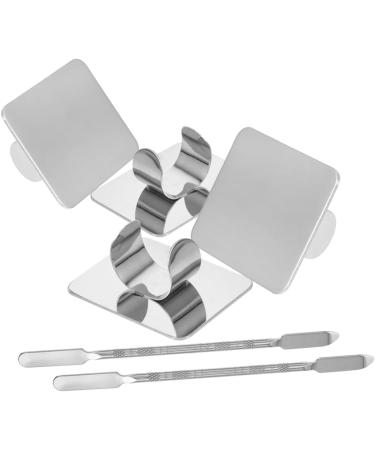 Balacoo 2 Sets Ring Palette Tools - Stainless Steel Makeup Mixing Tray for Foundation & Cosmetic Applications - Buy Online on SooperMarket.com