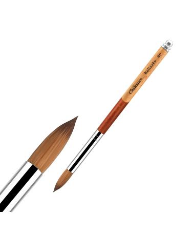 Acrylic brush for nails # 20 Sable Kolinsky nail brush for acrylic nails zobelhaar acrylic brush for nail art nail polish brush made of wood gel brush manicure tools 20 # brown