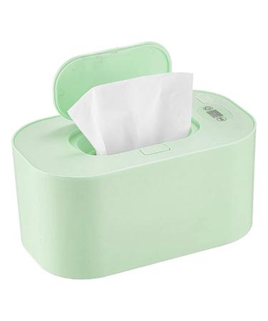 Adjustable 40 -60 wiping warmer wiping warmer for babies 3 temperature modes baby moisture towel dispenser portable USB wiping warmer with a large capacity for the trip home car (green)
