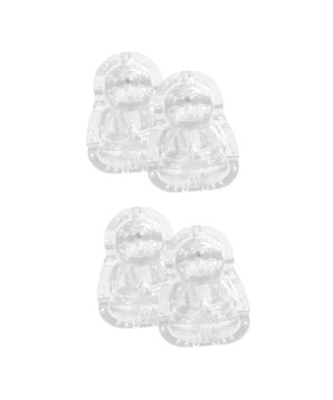 KALLORY 4 pcs Tiny Melon Duddha Stereotypes Pear Watermelon Plastic Shaping Adorable Peach Shape Transparentx2pcs 10x7cmx2pcs