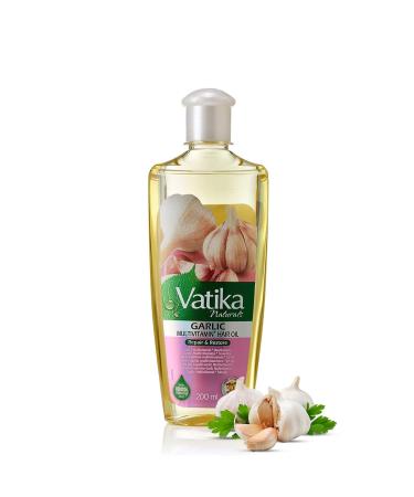 Vatika Multivitamin Garlic Hair Oil - 200ml | For Beautiful Strong Hair | Enriched With Garlic Ghergir & Rosemary | 100% Natural Oils For Complete Nourishment
