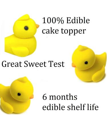 Baby Duck Cake Toppers Edible Birthday Party Decoration Edible Fondant Icing Great for Kids Boy Girl First Birthday Christening Baby Shower Easy to Use - Buy Online on SooperMarket.com