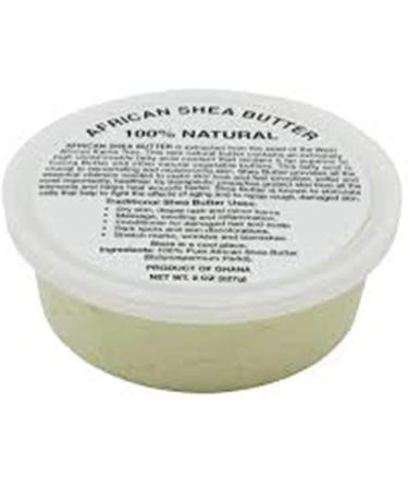 Raw Unrefined African Shea Butter 8 Oz Ivory AAA Premium Shea Butter From Ghana - Use on Acne Eczema Stretch Marks Rashes - Use As Belly Butter to Keep Mommy's Skin Soft (8 OZ IVORY)