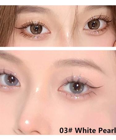 Korean Glitter Makeup Set: Go Ho Liquid Eyeshadow, Glitter Eyeliner, and Lip Gloss - White Pearl Shade for Women - Buy Online on SooperMarket.com