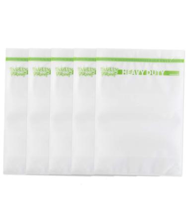 SMELLY PROOF - Reusable Clear Odor-Proof Storage Bags - 5-PACK - Barrier Technology - Made in the USA Stand Up - EXTRA LARGE - 12" x 16" - 5 Pack