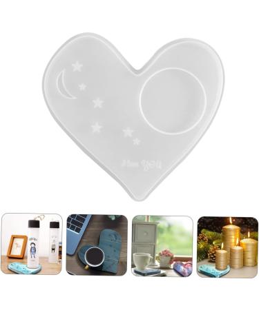 NUOBESTY 3pcs Coaster Mold Silicone Molds Heart Silicone Zip Pull Crystal Epoxy Mold Crafts Heart-shaped Whitex3pcs 13.6X13CMx3pcs - Buy Online on SooperMarket.com