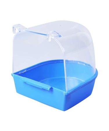 YJJKJ Caged Bird Bath Bird Cage Parrot Supplies Bathing Tub for Small Brids Canary Budgerigar Cockatiel Lovebird(Random Color)