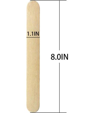 Amkoskr Natural Birch Wood Craft Sticks 8- 200 Pcs | 8 inch Tongue Depressors for Crafts and Ice Cream - White Finish - Buy Online on SooperMarket.com