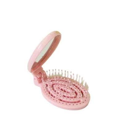 2PCS Hair Comb With Mirror Portable Massage Smooth Comb 2 In 1 Folding Portable Hollow Comb Styling Accessories (Color : C3)