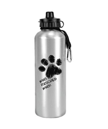 Imagine This 'Who Rescued Who' Aluminum Water Bottle, 24-Ounce