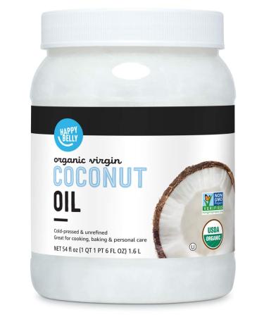 Amazon Brand - Happy Belly Organic Virgin Coconut Oil, 54 oz (Previously Solimo)