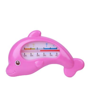 Lazder Water Thermometer Baby Bathing Dolphin Shape Temperature Infants Toddler Shower (Pink)