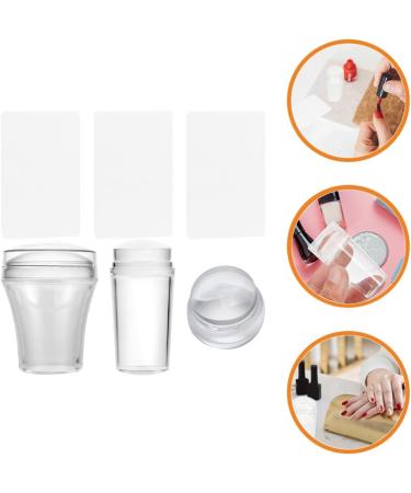 Healeved 3 Sets Nail Art Silicone Stamp Nail Stencils for Nail Art Reusable Silicone Spatula Turner French Tip Nail Tool French Nail Stamper Nail Stamp Kit Plastic Miss Template Frosted - Buy Online on SooperMarket.com