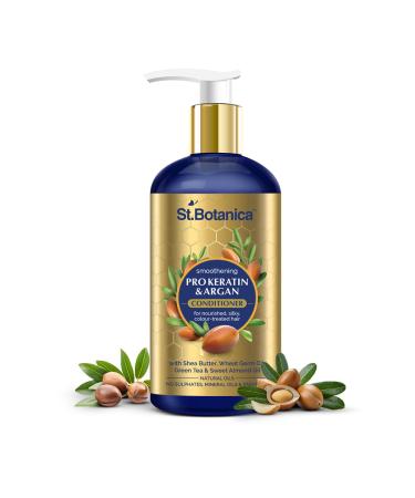 StBotanica Pro Keratin & Argan Oil Smooth Therapy Conditioner - Intensive Conditioning For Dry Damaged & Color Treated Hair No Parabens or SLS/Sulphate 300 ml