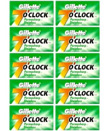 100 7 O'clock Super Stainless Double Edge Safety Razor Blades - High-Quality Shaving - International Shipping Available - Buy Online on SooperMarket.com