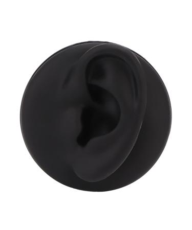 Kadimendium Simulation Ear Display Model Multi Functional Soft Teaching Tool Artificial Left Ear Model Professional Structure Black with Round Base for Wearing - Buy Online on SooperMarket.com
